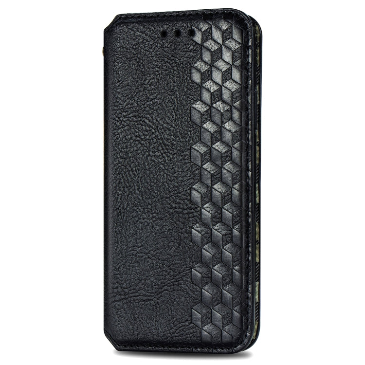 For Sony Xperia 10 II Cubic Grid Pressed Horizontal Flip Magnetic Leather Case with Holder & Card Slots & Wallet