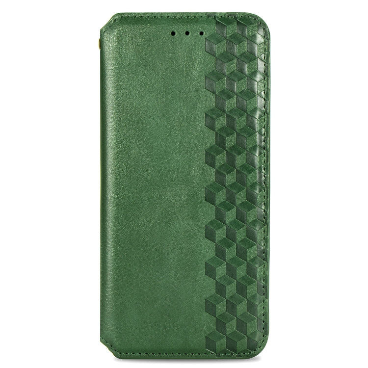 For Sony Xperia 10 II Cubic Grid Pressed Horizontal Flip Magnetic Leather Case with Holder & Card Slots & Wallet