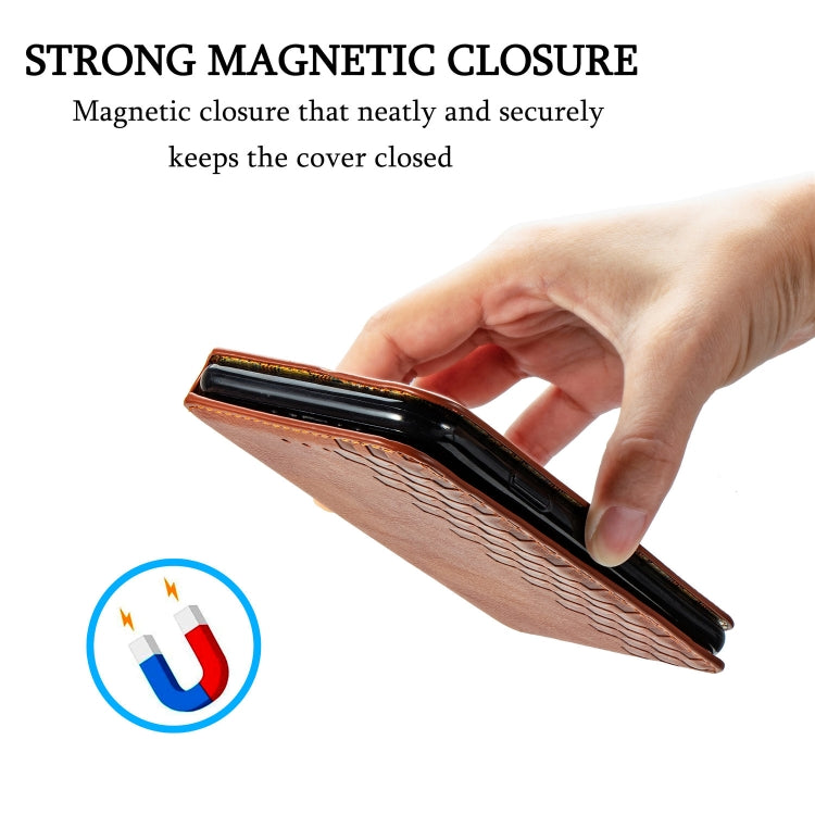 For Sony Xperia 10 II Cubic Grid Pressed Horizontal Flip Magnetic Leather Case with Holder & Card Slots & Wallet