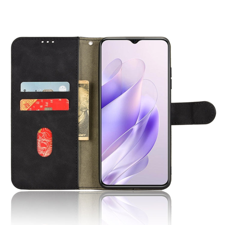 For Oukitel C37 Skin Feel Magnetic Flip Leather Phone Case