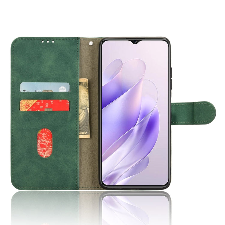 For Oukitel C37 Skin Feel Magnetic Flip Leather Phone Case