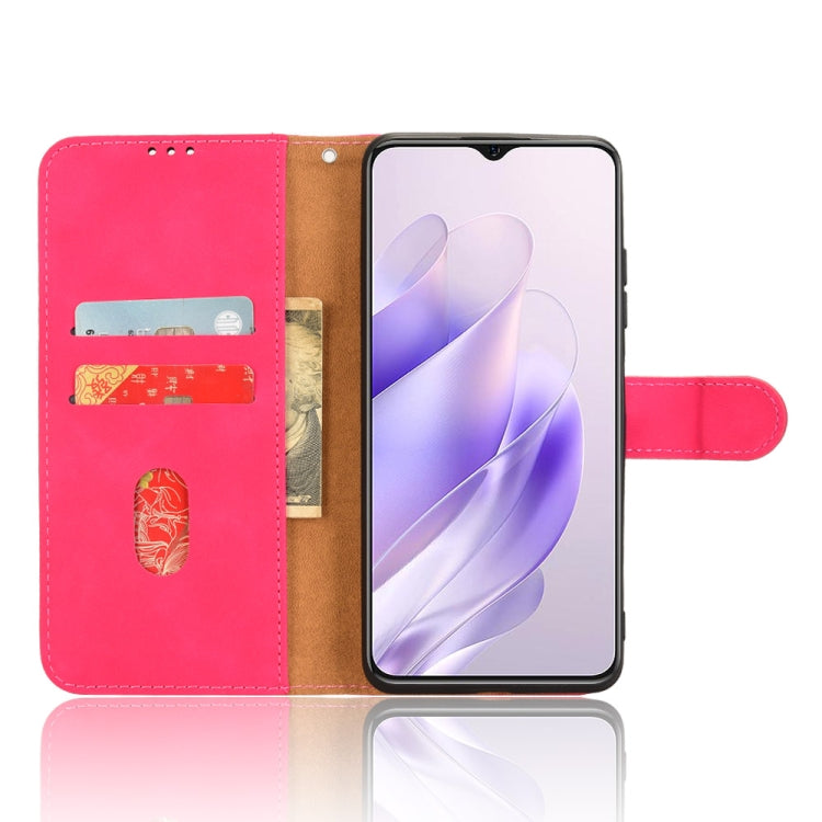 For Oukitel C37 Skin Feel Magnetic Flip Leather Phone Case