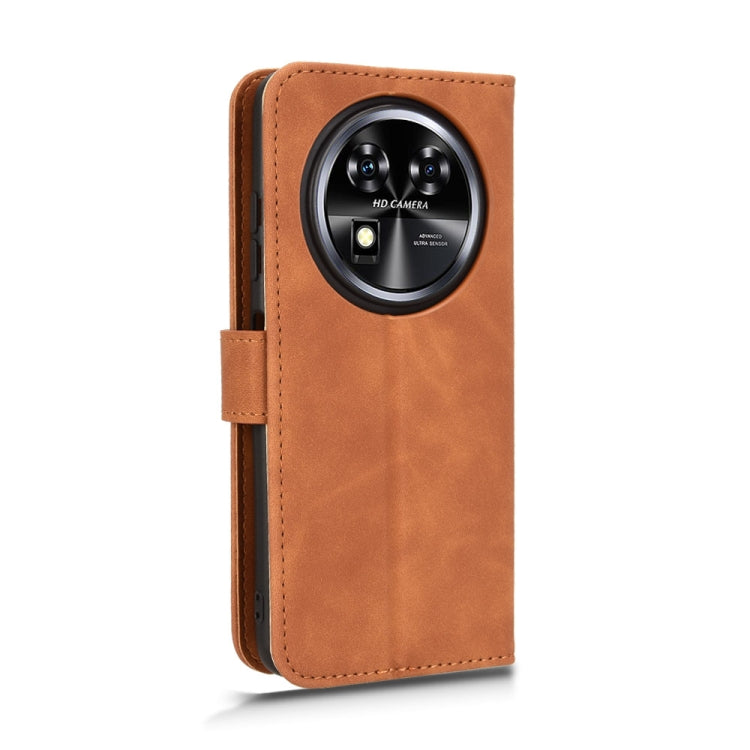 For Oukitel C37 Skin Feel Magnetic Flip Leather Phone Case