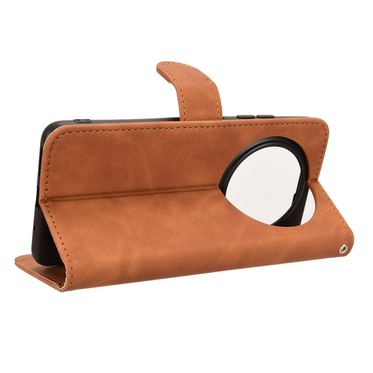 For Oukitel C37 Skin Feel Magnetic Flip Leather Phone Case