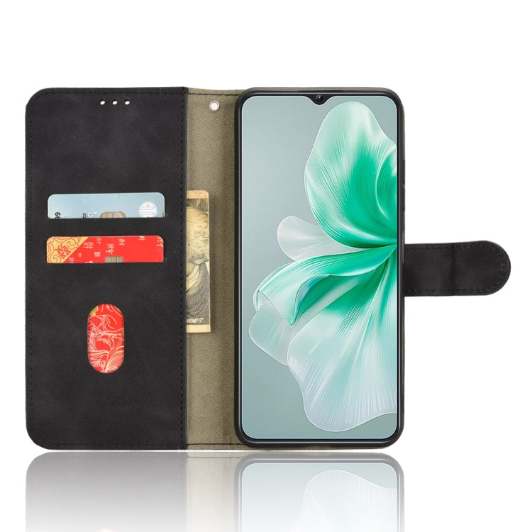 For Oukitel C38 Skin Feel Magnetic Flip Leather Phone Case