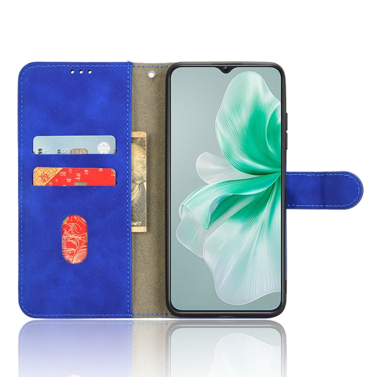 For Oukitel C38 Skin Feel Magnetic Flip Leather Phone Case
