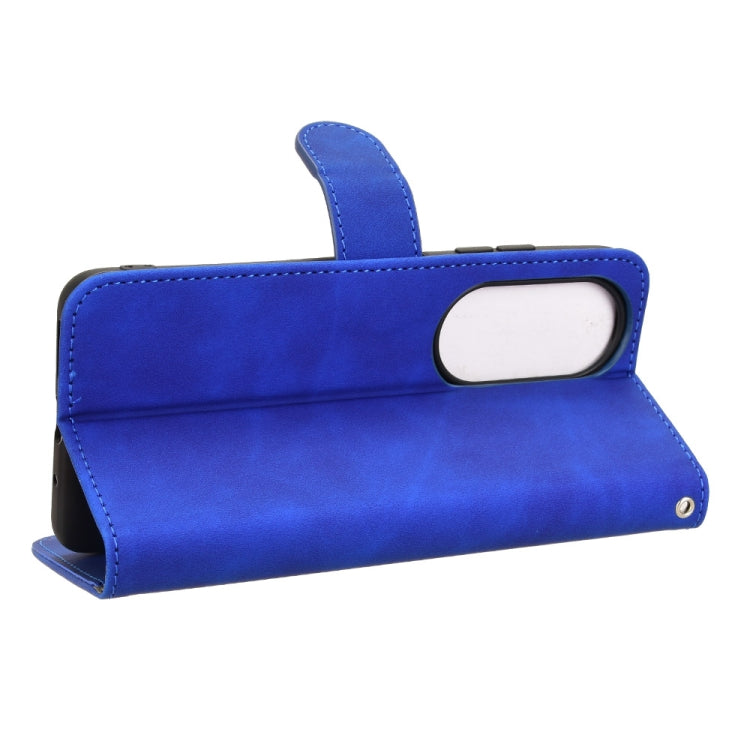 For Oukitel C38 Skin Feel Magnetic Flip Leather Phone Case