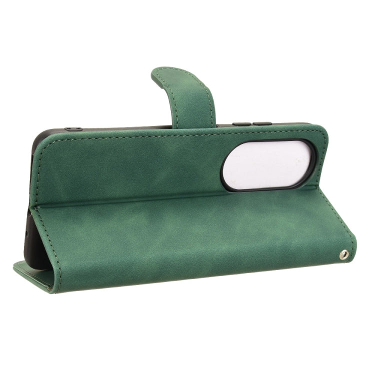 For Oukitel C38 Skin Feel Magnetic Flip Leather Phone Case