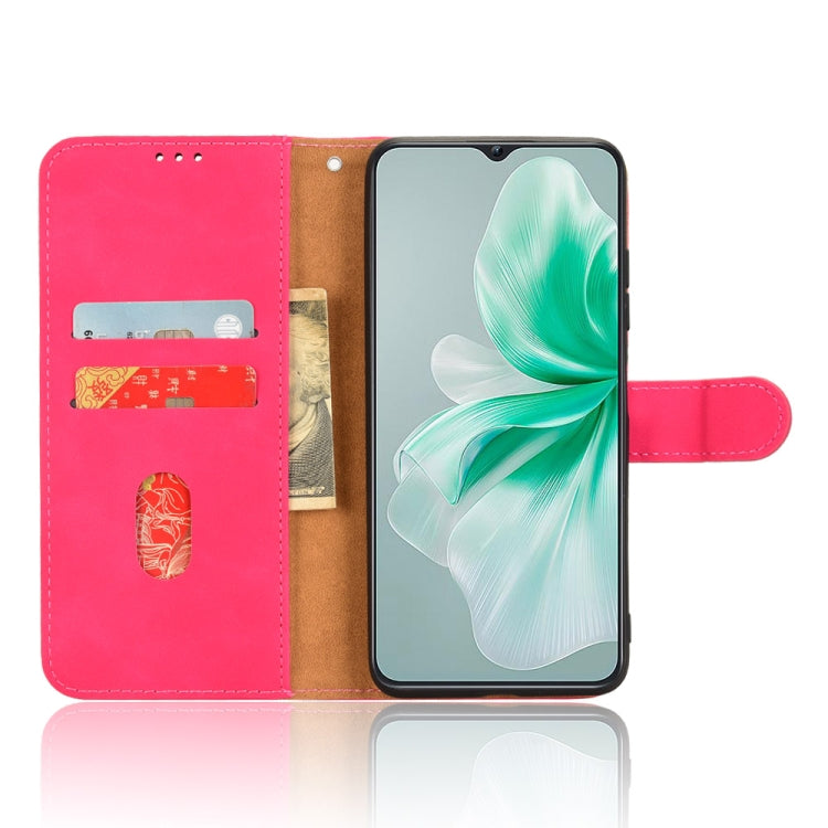 For Oukitel C38 Skin Feel Magnetic Flip Leather Phone Case