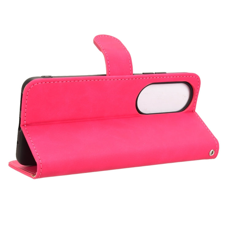 For Oukitel C38 Skin Feel Magnetic Flip Leather Phone Case