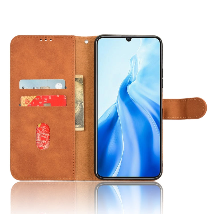 For Oukitel C51 Skin Feel Magnetic Flip Leather Phone Case
