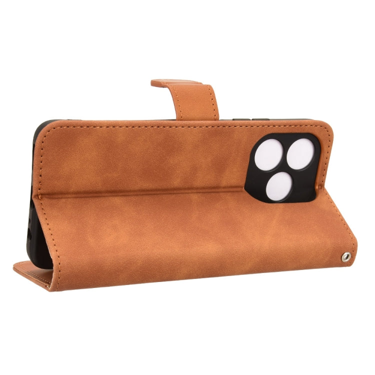 For Oukitel C51 Skin Feel Magnetic Flip Leather Phone Case