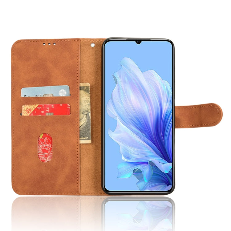 For Oukitel C50 Skin Feel Magnetic Flip Leather Phone Case