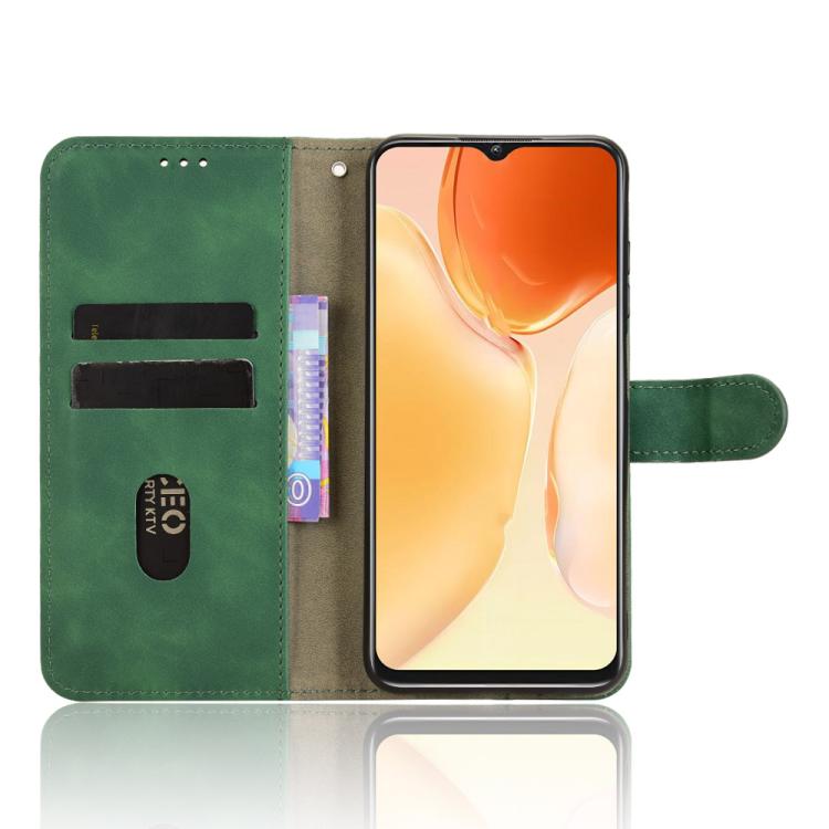 For Oukitel C1 Skin Feel Magnetic Flip Leather Phone Case