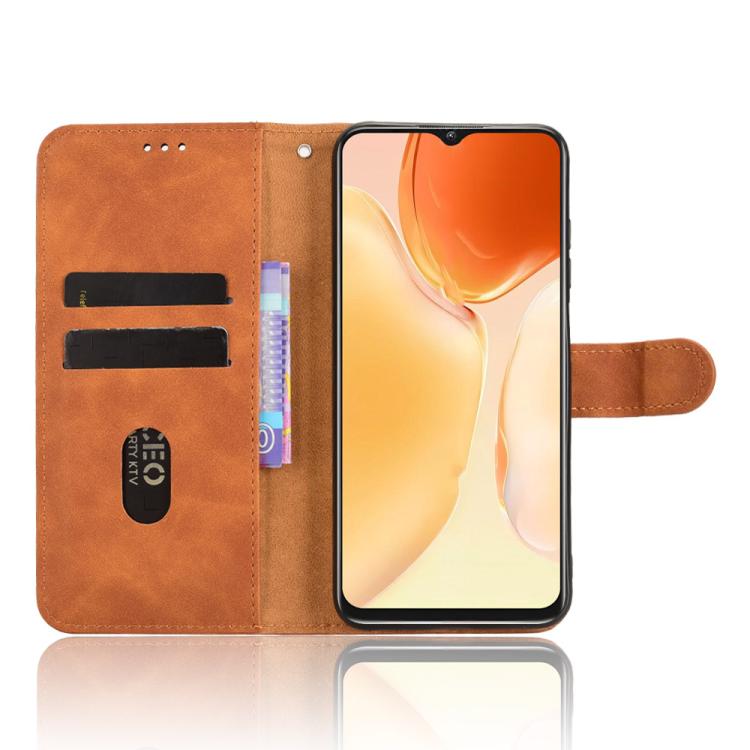 For Oukitel C1 Skin Feel Magnetic Flip Leather Phone Case