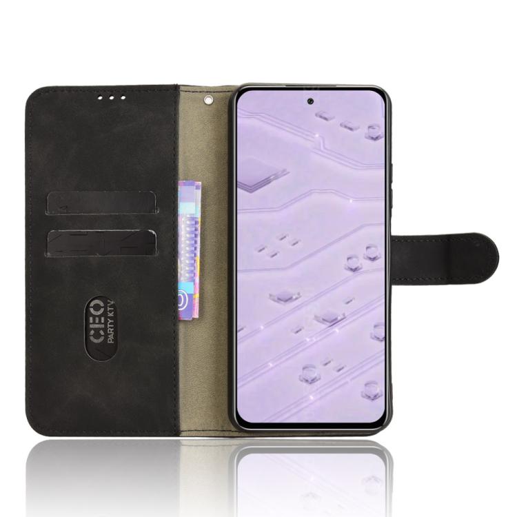 For Oukitel C65 / C65 Pro Skin Feel Magnetic Flip Leather Phone Case