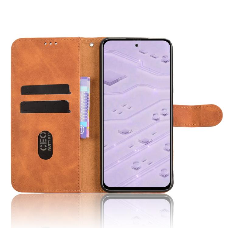 For Oukitel C65 / C65 Pro Skin Feel Magnetic Flip Leather Phone Case