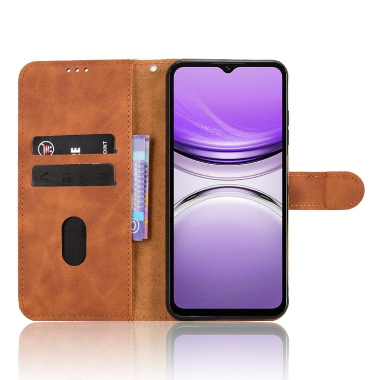 For Oukitel C2 4G 2025 Skin Feel Magnetic Flip Leather Phone Case