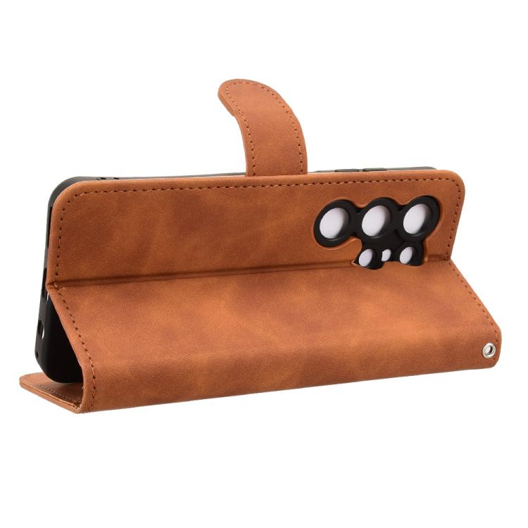 For Oukitel C2 4G 2025 Skin Feel Magnetic Flip Leather Phone Case
