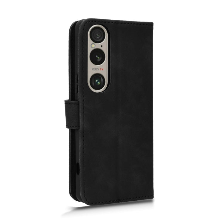 For Sony Xperia 1 VI 2024 Skin Feel Magnetic Flip Leather Phone Case