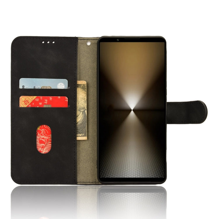 For Sony Xperia 1 VI 2024 Skin Feel Magnetic Flip Leather Phone Case