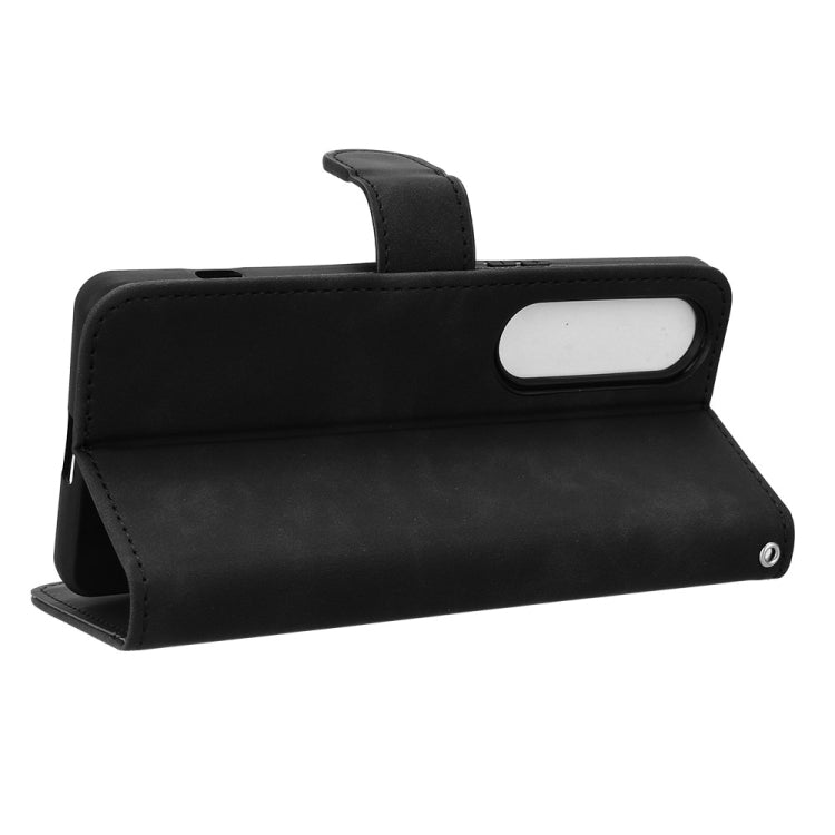 For Sony Xperia 1 VI 2024 Skin Feel Magnetic Flip Leather Phone Case