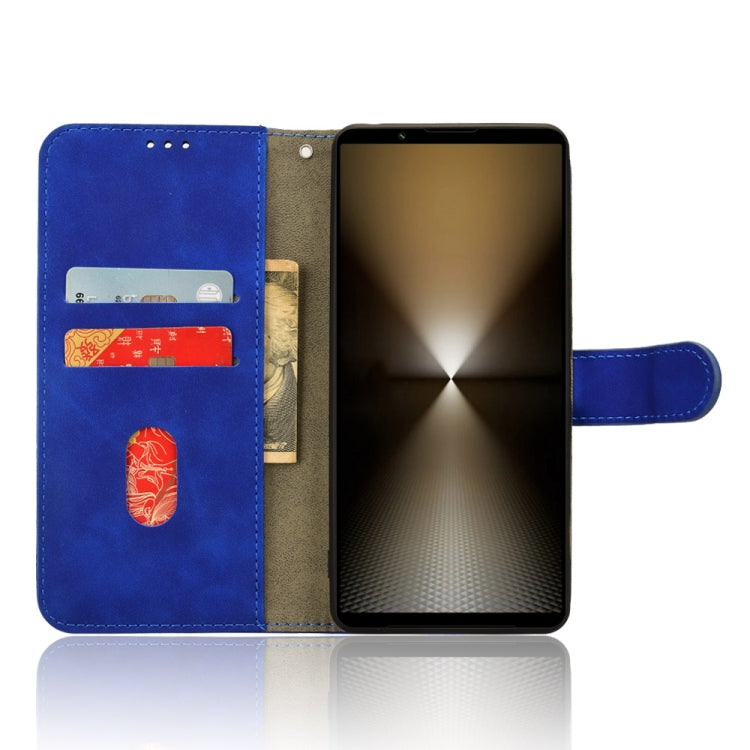 For Sony Xperia 1 VI 2024 Skin Feel Magnetic Flip Leather Phone Case
