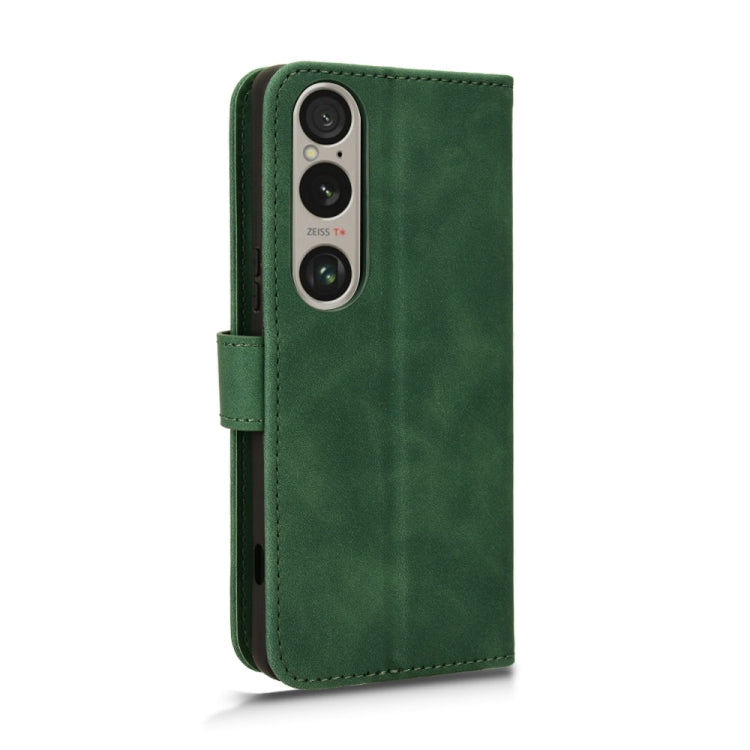 For Sony Xperia 1 VI 2024 Skin Feel Magnetic Flip Leather Phone Case