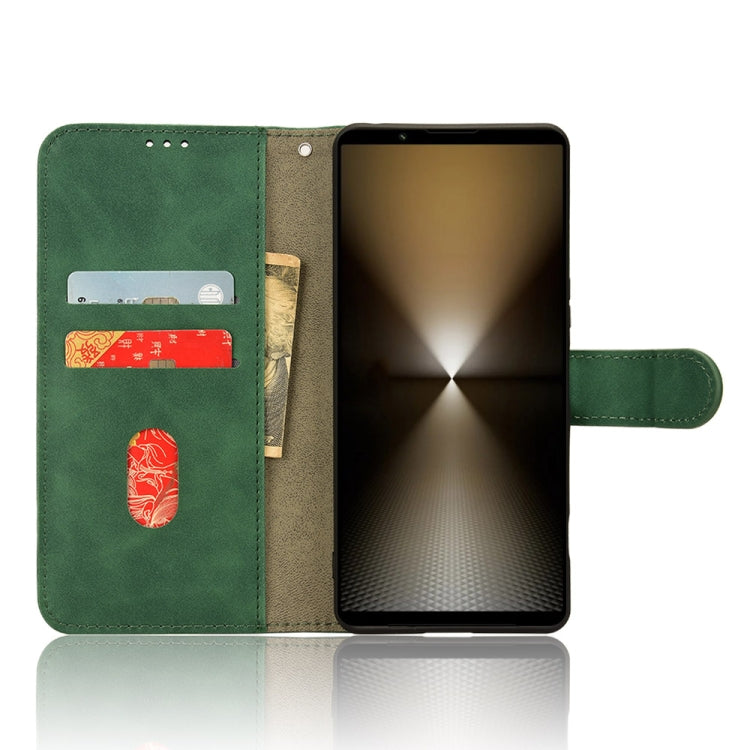For Sony Xperia 1 VI 2024 Skin Feel Magnetic Flip Leather Phone Case