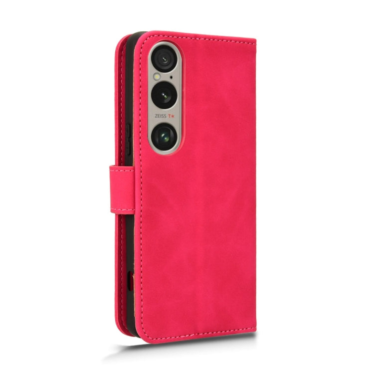 For Sony Xperia 1 VI 2024 Skin Feel Magnetic Flip Leather Phone Case