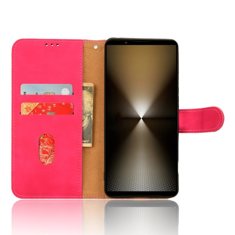 For Sony Xperia 1 VI 2024 Skin Feel Magnetic Flip Leather Phone Case