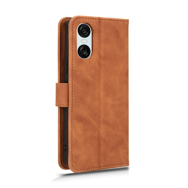 For Sony Xperia 10 VI 2024 Skin Feel Magnetic Flip Leather Phone Case