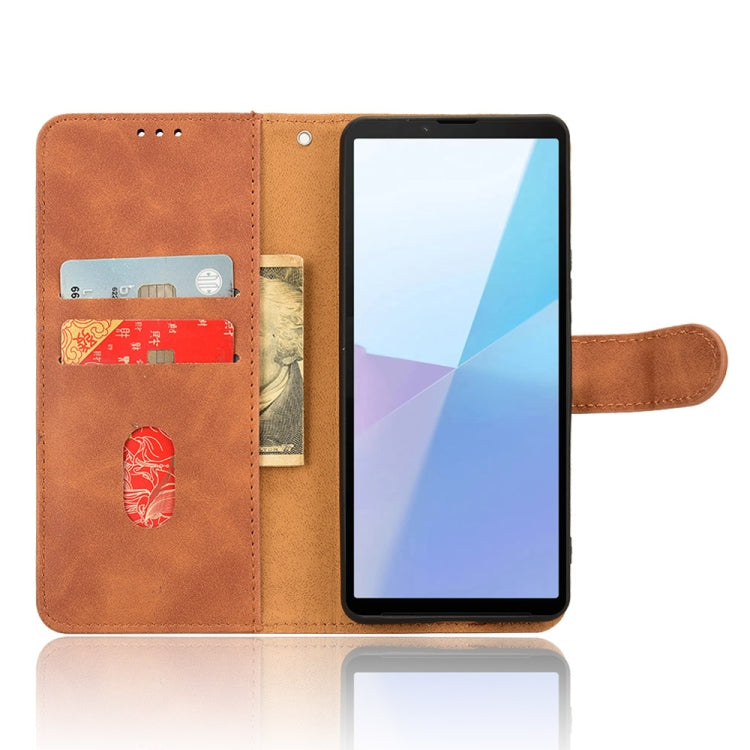 For Sony Xperia 10 VI 2024 Skin Feel Magnetic Flip Leather Phone Case
