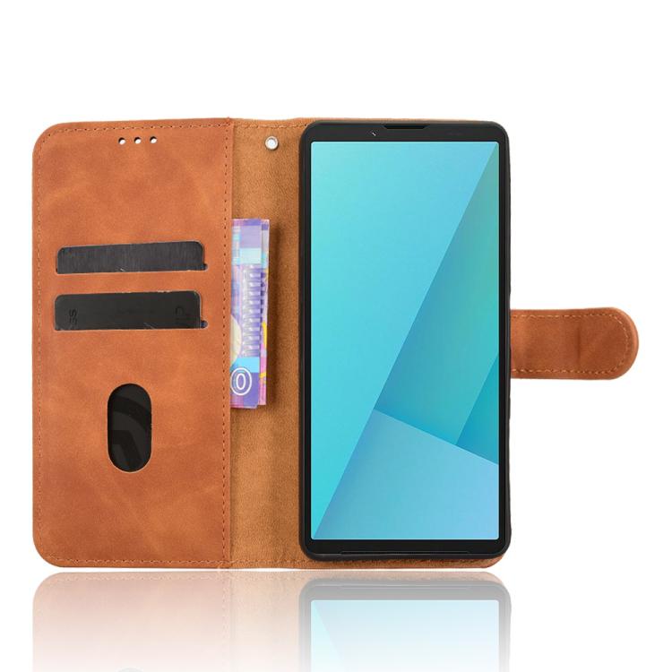 For Sony Xperia 10 VII Skin Feel Magnetic Flip Leather Phone Case