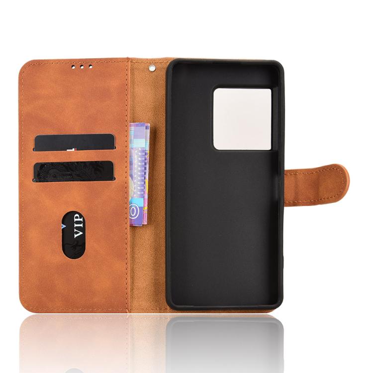 For Sony Xperia 1 VIII Skin Feel Magnetic Flip Leather Phone Case