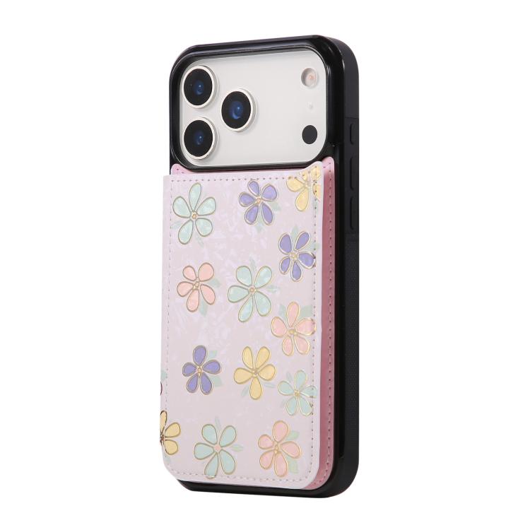 For iPhone 17 Pro Max Printed Double Buckle RFID Anti-theft Phone Case