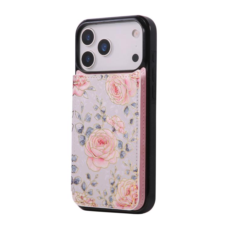 For iPhone 17 Pro Printed Double Buckle RFID Anti-theft Phone Case