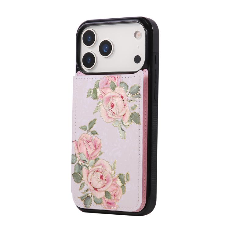 For iPhone 17 Pro Printed Double Buckle RFID Anti-theft Phone Case