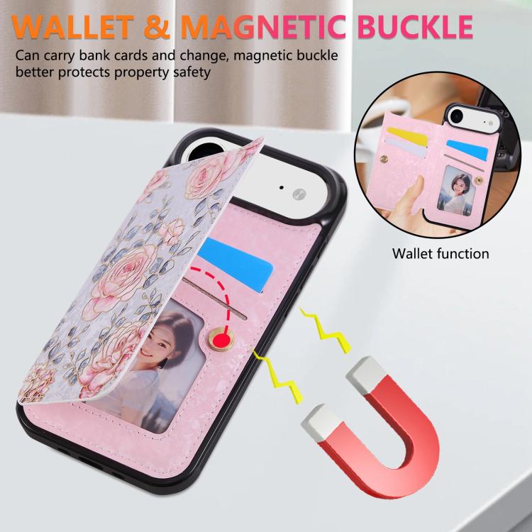 For iPhone Air Printed Double Buckle RFID Anti-theft Phone Case