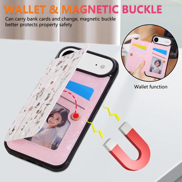 For iPhone Air Printed Double Buckle RFID Anti-theft Phone Case