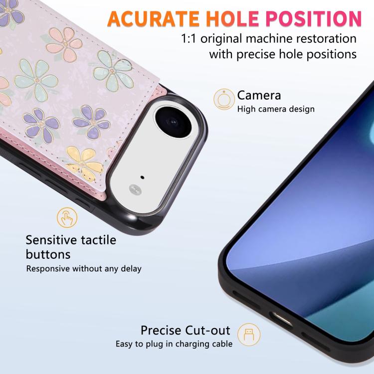 For iPhone Air Printed Double Buckle RFID Anti-theft Phone Case