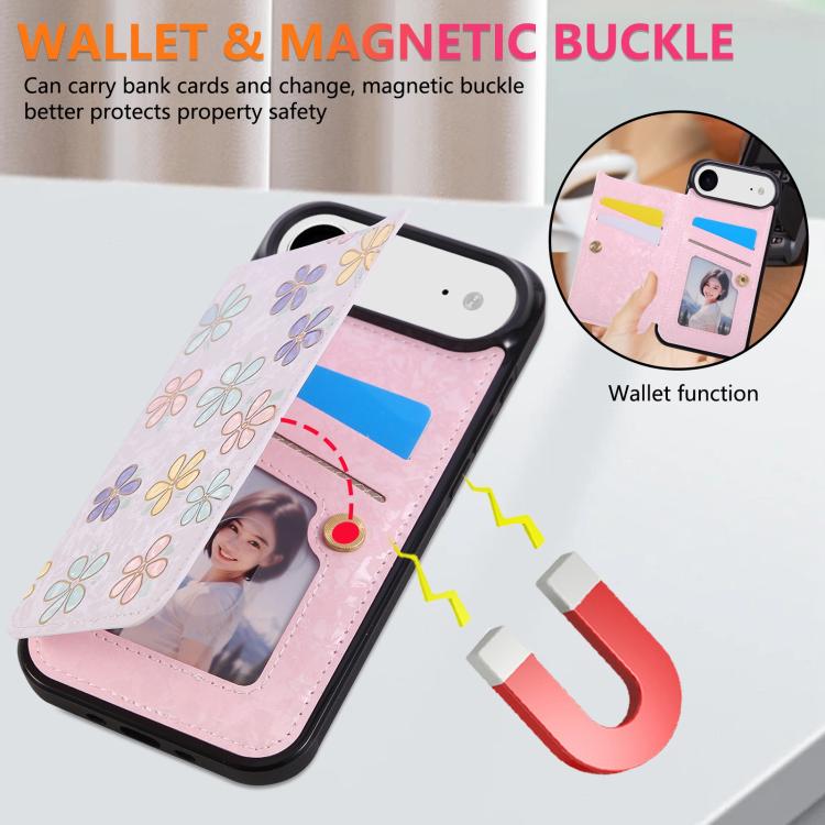 For iPhone Air Printed Double Buckle RFID Anti-theft Phone Case