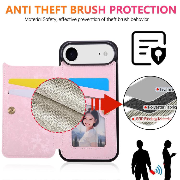 For iPhone Air Printed Double Buckle RFID Anti-theft Phone Case