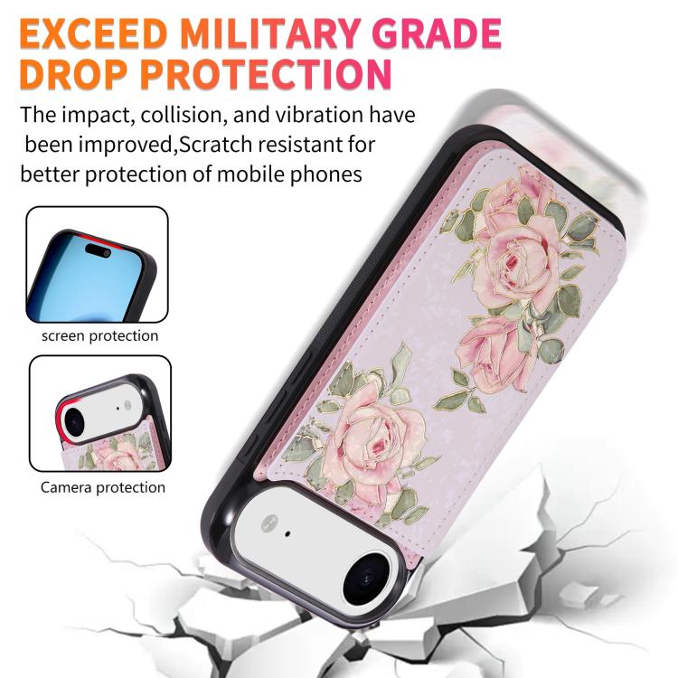 For iPhone Air Printed Double Buckle RFID Anti-theft Phone Case