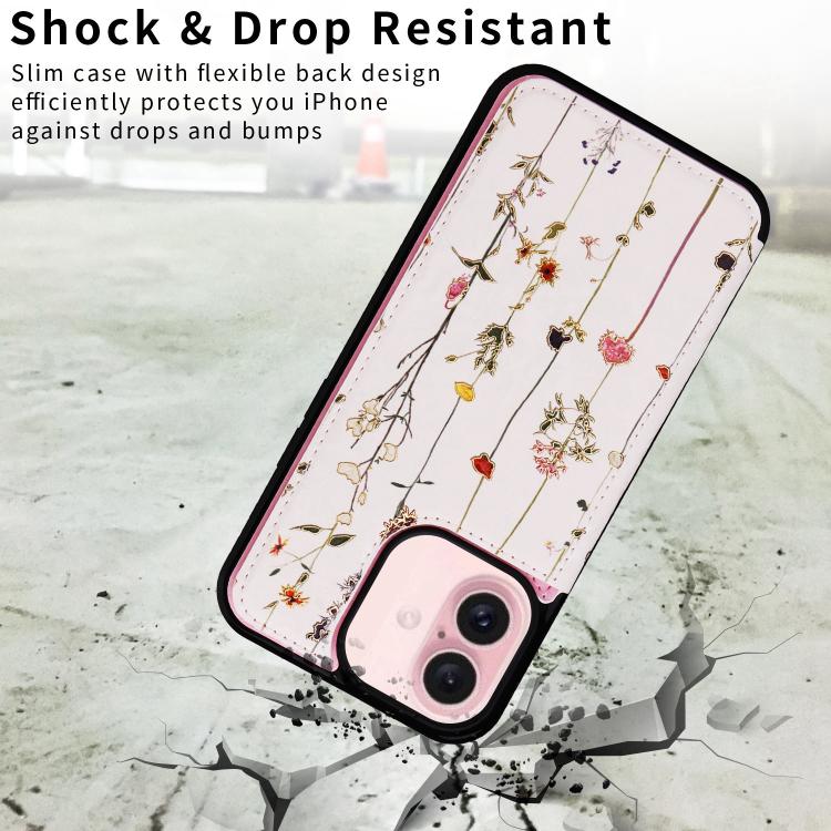 For iPhone 17 Printed Double Buckle RFID Anti-theft Phone Case