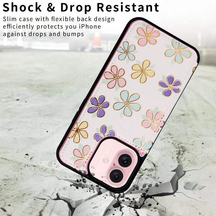 For iPhone 17 Printed Double Buckle RFID Anti-theft Phone Case