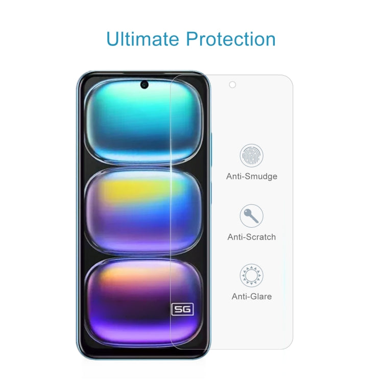 For Infinix Hot 50 5G 10pcs 0.26mm 9H 2.5D Tempered Glass Film