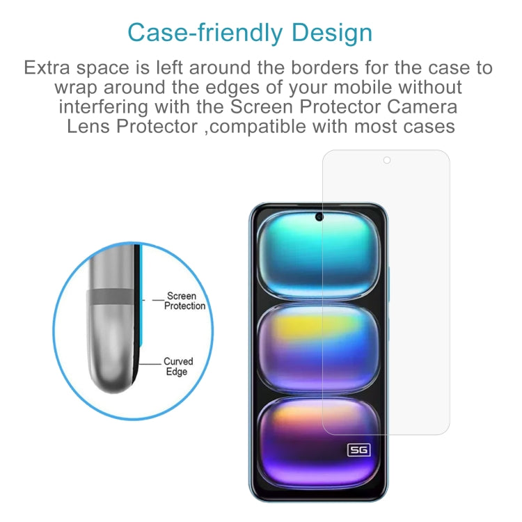 For Infinix Hot 50 5G 50pcs 0.26mm 9H 2.5D Tempered Glass Film