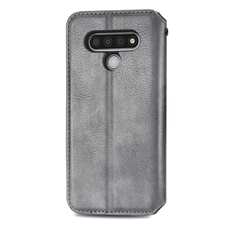 For LG Stylo 6 Cubic Grid Pressed Horizontal Flip Magnetic Leather Case with Holder & Card Slots & Wallet