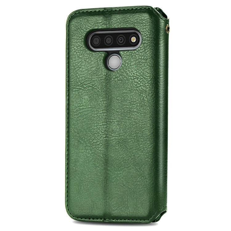 For LG Stylo 6 Cubic Grid Pressed Horizontal Flip Magnetic Leather Case with Holder & Card Slots & Wallet